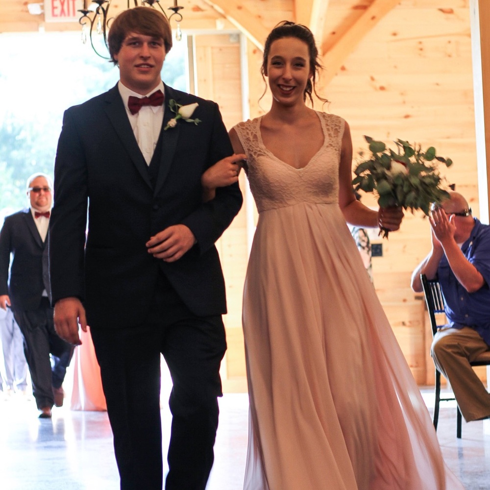 Blush Mori Lee A-line Dress